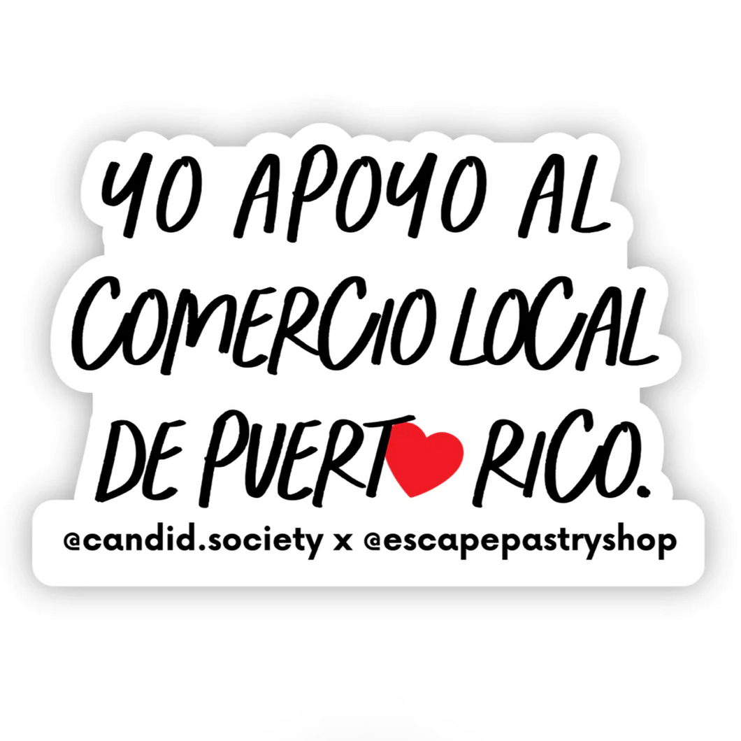 Yo Apoyo al Comercio Local de Puerto Rico - Premium Sticker